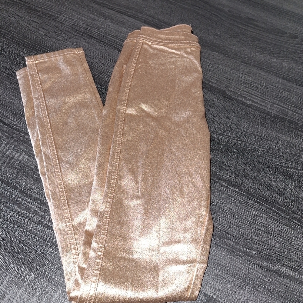 Shiny Gold Jeggings- W Sz Small - Picture 5 of 5